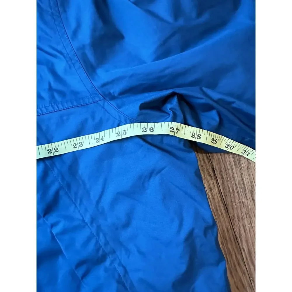 Eddie Bauer Rain Jacket Men's Sz Large Teal Blue Weather Edge Mesh Lined Hooded